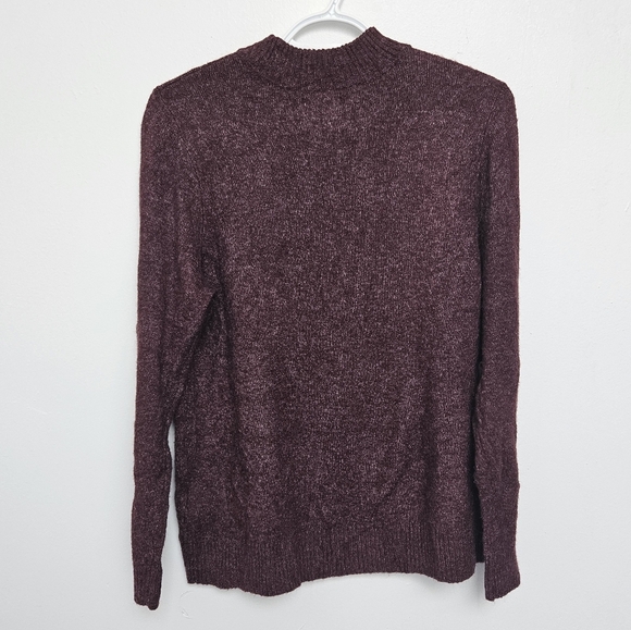 Abercrombie & Fitch Sz XL Crewneck Burgundy Knit Layering Sweater - Picture 5 of 7